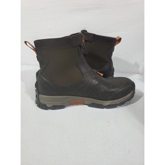 Muck Boot Company Mens Size 13 Waterproof Ankle Work Boots Brown Zip Outdoor main image 7